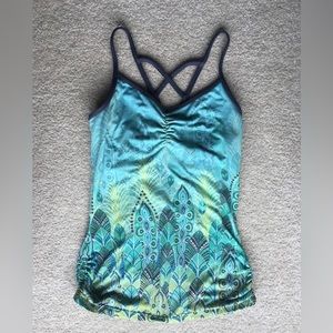 Prana XS tank top shelf bra